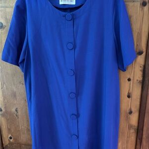 Vintage Trapeze Blue Women's Dress